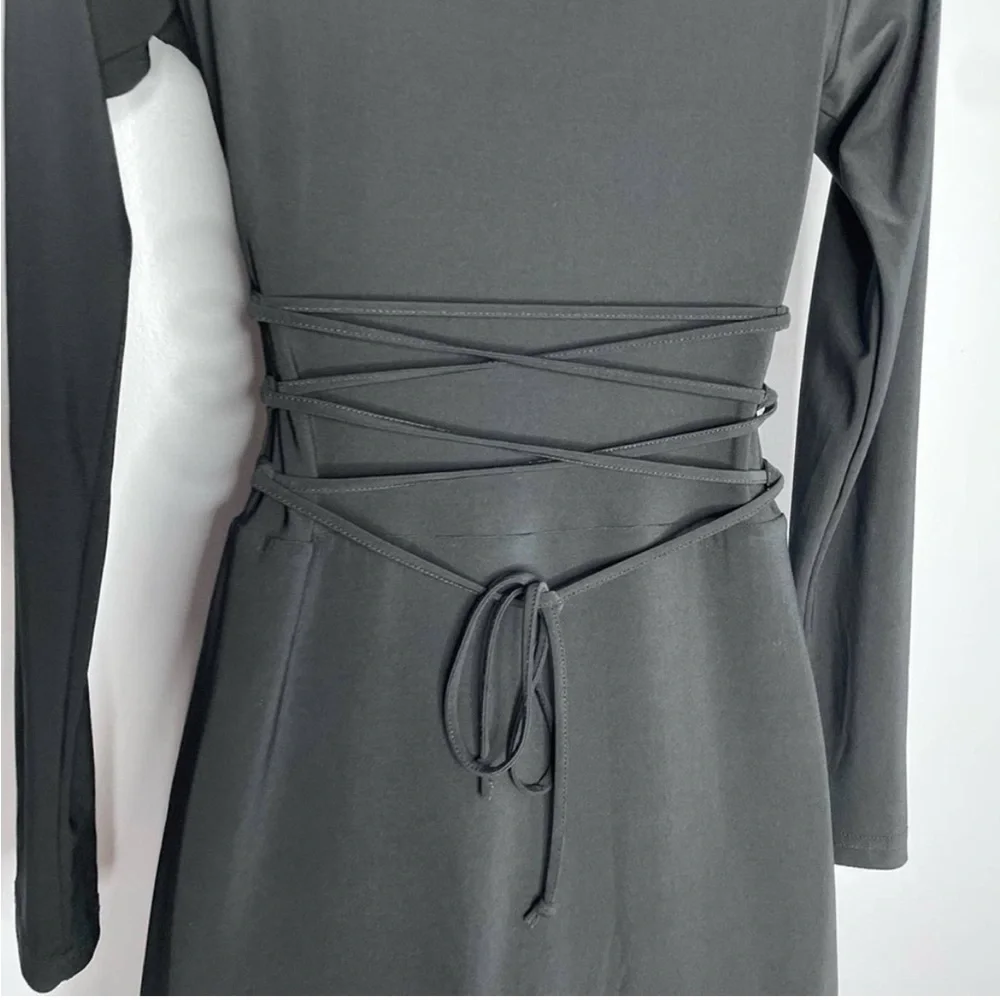 AYM Studio NEW Walter Reversible Maxi Dress Black Medium - Picture 7 of 13